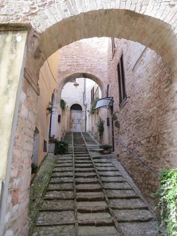 steep hill town alley